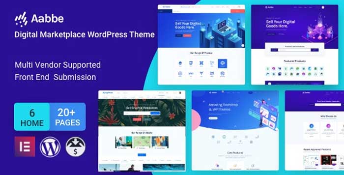 Download free Aabbe – Digital Marketplace WordPress Theme