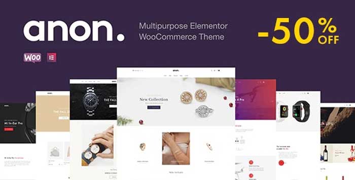 Anon v2.1.0 - Multipurpose Elementor WooCommerce Theme