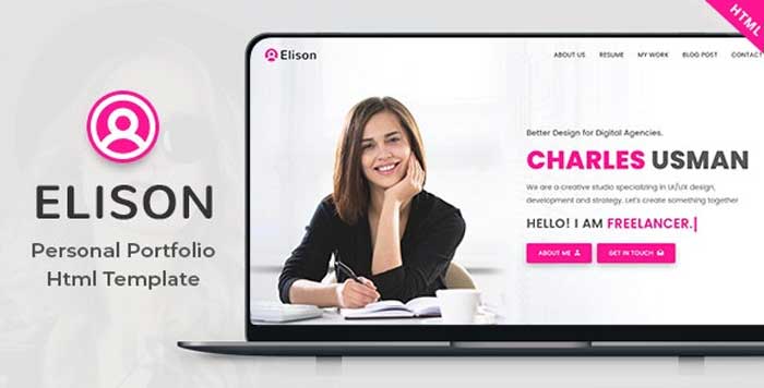 Download Free Elison - Portfolio HTML Template