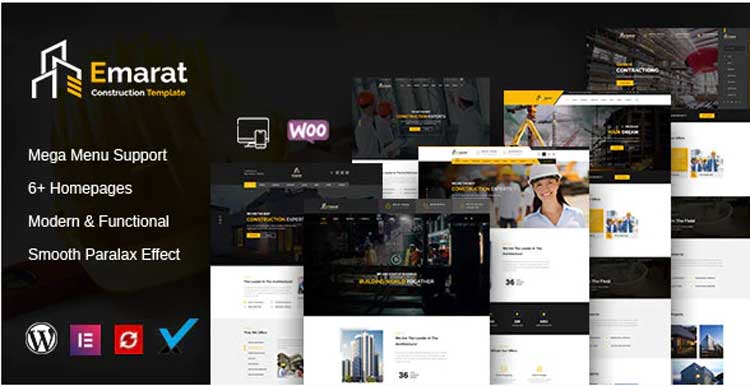 Emarat v1.0 - Construction WordPress Theme free download