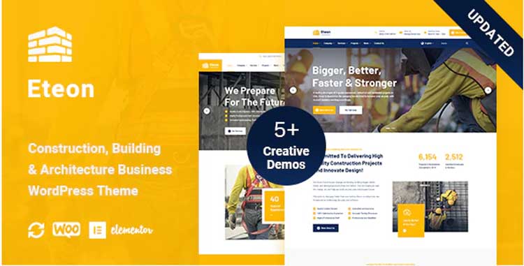 Eteon - Construction And Building WordPress Theme Free Download