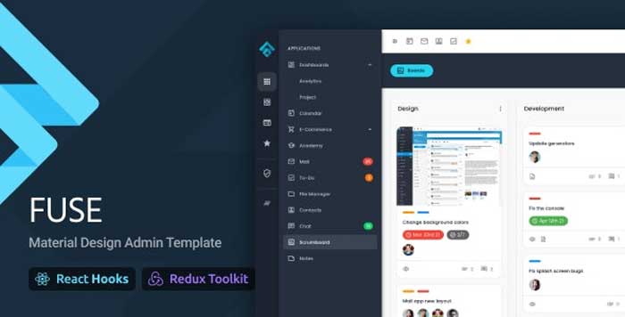 Download free Fuse v6.2.0 - React Admin Template Redux Toolkit Material Design React Hooks