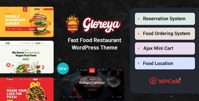 Download free Gloreya - Fast Food WordPress Theme