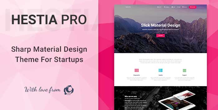 Download free Hestia Pro - Sharp Material Design Theme For Startups