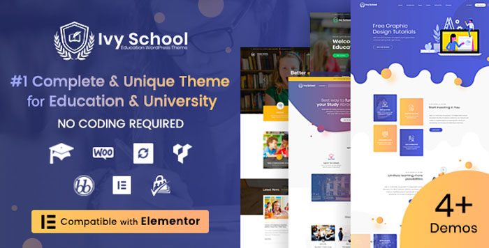 Download Free Ivy School – Education, University & School Theme