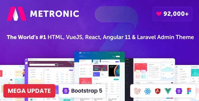 Download free Metronic  - Bootstrap 4/5 HTML, VueJS, React, Angular 11 & Laravel Admin Dashboard Theme