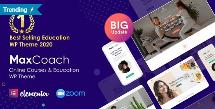 Download Free MaxCoach  – Online Courses & Education WP Theme