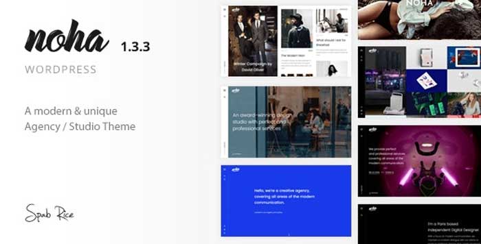 Download Free Noha - A modern Agency WordPress Theme for Creatives