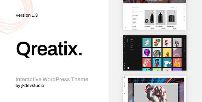 Download free Qreatix – Interactive Portfolio WordPress Theme