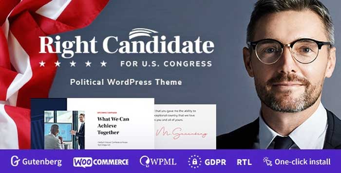 Download Free Right Candidate - Election Campaign and Political WordPress Theme