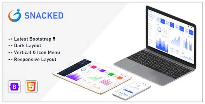 Snacked v1.0 - Bootstrap 5 Admin Template free download