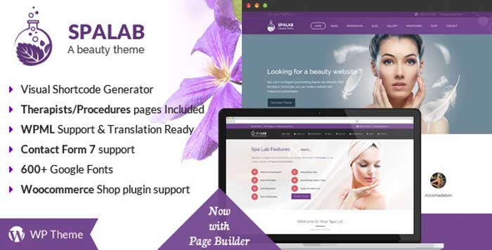 Spa Lab v5.2 - Beauty Salon WordPress Theme