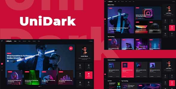 UniDark v1.0 - Blog and Magazine HTML Template