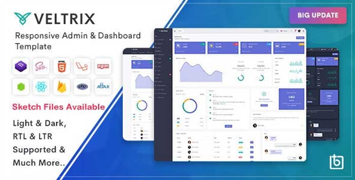 Download free Veltrix - Admin & Dashboard Template