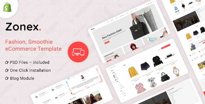 Download Free Zonex  - Multipurpose E-commerce Shopify Template