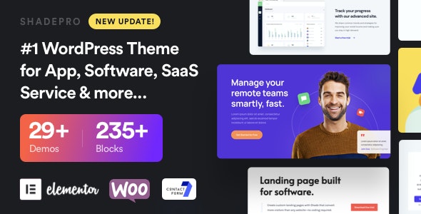 ShadePro v3.3.2 - Startup & SaaS WordPress Theme free download