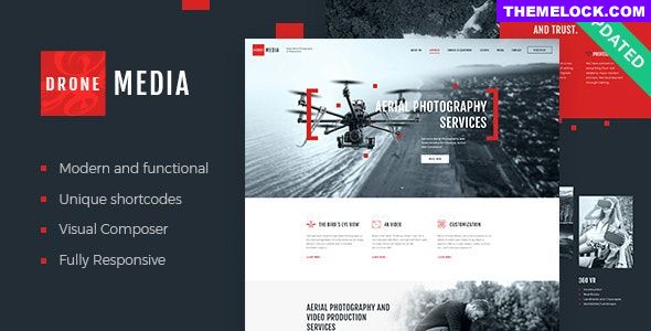 Drone Media v1.6.0 - Aerial Photography & Videography WordPress Theme + RTL