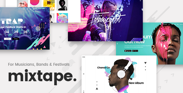 Mixtape v2.0 - Music Theme for Artists, Bands, and Festivals