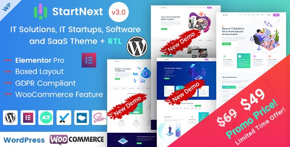 StartNext v4.5.0 - IT Startups WordPress Theme