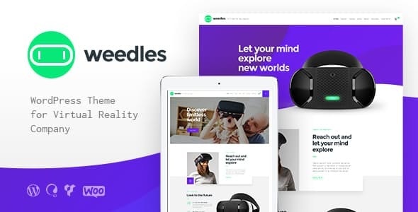 Weedles v1.1.5 - Virtual Reality Landing Page & Store WordPress Theme